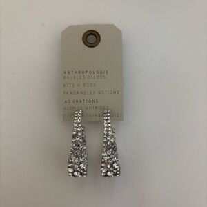 Anthropologie Sparkling Silver Earrings